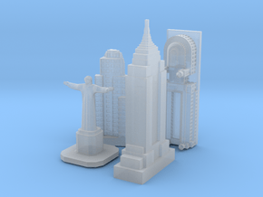 Victory Cities #2D: Americas (smaller) in Clear Ultra Fine Detail Plastic
