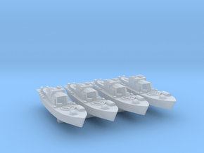 4pk Harbour Defence Motor Launch WW2 1:1200 FUD in Clear Ultra Fine Detail Plastic