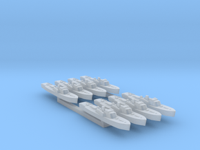 8pk Fairmile B motor torpedo boat WW2 1:1800 in Clear Ultra Fine Detail Plastic