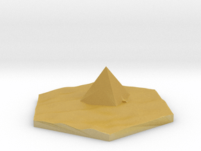 Pyramid in desert terrain hex tile counter in Tan Fine Detail Plastic