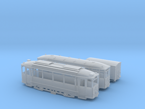 Hist. Straßenbahnzug Thüringer Waldbahn Spur H0  in Clear Ultra Fine Detail Plastic