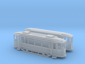 Tram Waggonfabrik Lindner Spur Nm (1:160) in Clear Ultra Fine Detail Plastic