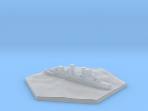 Destroyer WW2 warship hex counter in Clear Ultra Fine Detail Plastic