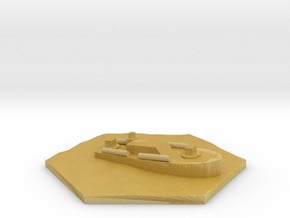 PT boat WW2 warship hex counter in Tan Fine Detail Plastic