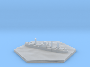 Transport WW2 warship hex counter in Clear Ultra Fine Detail Plastic