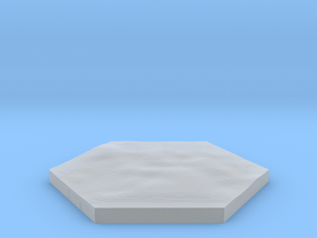 Grass terrain hex tile counter in Clear Ultra Fine Detail Plastic