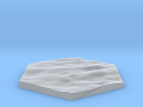 Desert sand terrain hex tile counter in Clear Ultra Fine Detail Plastic