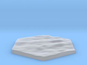 Sea ripples terrain hex tile counter in Clear Ultra Fine Detail Plastic
