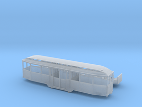 Tram Leipzig Mitteleinstiegs Beiwagen Typ 61 1:160 in Clear Ultra Fine Detail Plastic