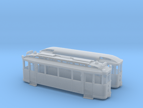 Tramzug der Lockwitztalbahn TW5/BW12 in Spur H0m ( in Clear Ultra Fine Detail Plastic