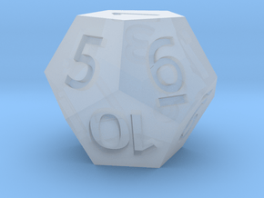 12 sided dice (d12) 20mm dice in Clear Ultra Fine Detail Plastic