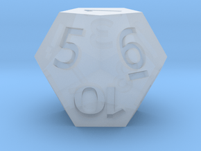 12 sided dice (d12) 30mm dice in Clear Ultra Fine Detail Plastic