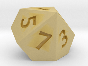 10 sided dice (d10) 25+mm dice in Tan Fine Detail Plastic