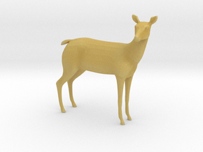 Plastic Female Deer v1 1:48-O in Tan Fine Detail Plastic