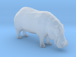 Plastic Hippopotamus v1 1:48-O in Clear Ultra Fine Detail Plastic