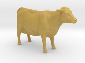 Plastic Cow v1 1:64-S 25mm in Tan Fine Detail Plastic