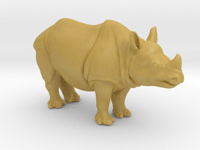 Plastic Rhino v2 1:64-S 25mm in Tan Fine Detail Plastic