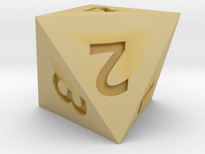 8 sided dice (d8) 20mm dice in Tan Fine Detail Plastic