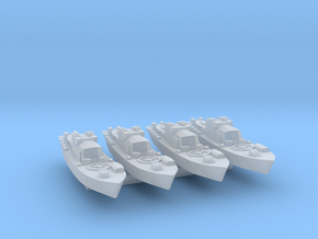 4pk Harbour Defence Motor Launch 1:900 WW2  in Clear Ultra Fine Detail Plastic