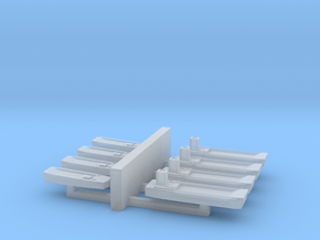 Assorted Allied Landing Craft 1:600 WW2 in Clear Ultra Fine Detail Plastic