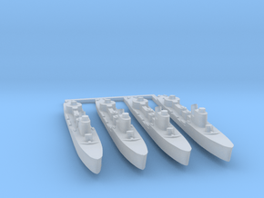 4pk sprue Spica class torp boat 1:2500 WW2 in Clear Ultra Fine Detail Plastic