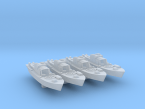 4pk Harbour Defence Motor Launch 1:1400 WW2 in Clear Ultra Fine Detail Plastic