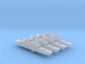 4pk British Daring class Type 45 destroyer 1:2500 in Clear Ultra Fine Detail Plastic