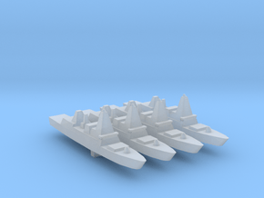 4pk British Daring class Type 45 destroyer 1:2400 in Clear Ultra Fine Detail Plastic