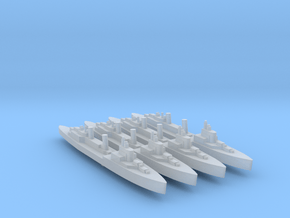 4pk HMS Edinburgh sub class Town class 1:3000 in Clear Ultra Fine Detail Plastic
