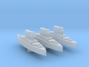 3pk Russian Admiral Ushakov class coastal 1:5000 in Clear Ultra Fine Detail Plastic