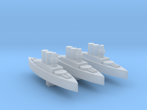 3pk Russian Admiral Ushakov class coastal 1:6000 in Clear Ultra Fine Detail Plastic