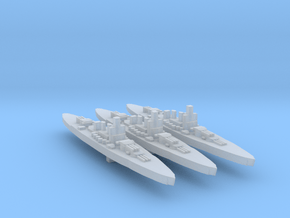 3pk Italian Littorio class battleships 1:4800 WW2 in Clear Ultra Fine Detail Plastic