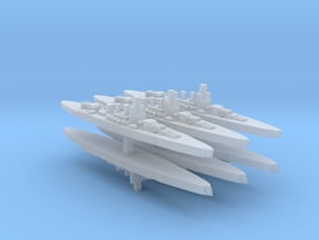 6pk Italian Littorio class battleships 1:4800 WW2 in Clear Ultra Fine Detail Plastic
