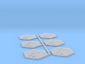 6pk River terrain hex tile counters in Clear Ultra Fine Detail Plastic