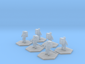 6pk Basic Astronaut hex base figures in Clear Ultra Fine Detail Plastic