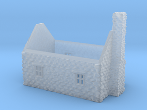 Stone cottage wall structure 1:100 in Clear Ultra Fine Detail Plastic