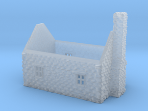 Stone cottage wall structure 1:87-HO in Clear Ultra Fine Detail Plastic