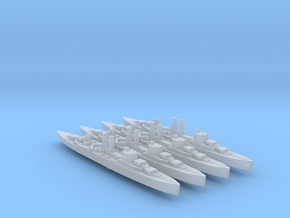 4pk HMS Surrey proposed cruiser 1:2400 WW2 in Clear Ultra Fine Detail Plastic