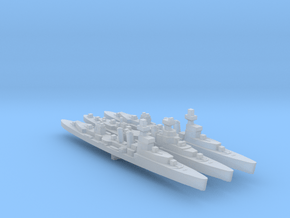 HMS Cardiff Coventry and Curlew 1:2400 WW2 in Clear Ultra Fine Detail Plastic