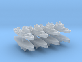 8pk USCGC Wind class icebreakers 1:2400 WW2 in Clear Ultra Fine Detail Plastic