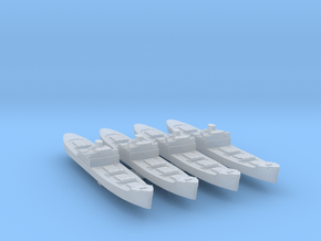 4pk US Type C3 freighters 1:3000 WW2 in Clear Ultra Fine Detail Plastic