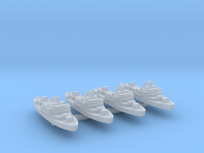 4pk USCGC Wind class icebreakers 1:3000 WW2 in Clear Ultra Fine Detail Plastic