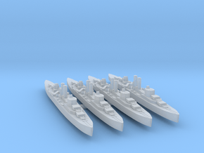 4pk HMS Surrey proposed cruiser 1:3000 WW2 in Clear Ultra Fine Detail Plastic