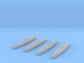 K.XIV Class Submarine 1/2400 x4 in Clear Ultra Fine Detail Plastic