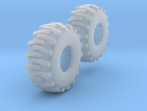 1:64 scale Industrial Tires in Clear Ultra Fine Detail Plastic