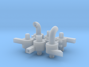 Industrieventilator Set1 - 6Teile 1:120 in Clear Ultra Fine Detail Plastic