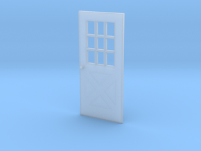 1:64 scale Exterior door with cross pattern in Clear Ultra Fine Detail Plastic