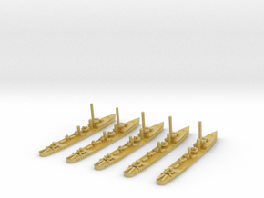 HMS Thanet (Admiralty S class) 1/1800 x5 in Tan Fine Detail Plastic