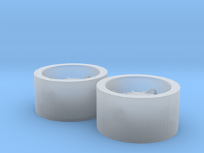 1:64 scale Wheels  for 18.4-30 tires in Clear Ultra Fine Detail Plastic