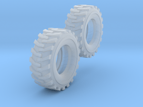 1:64 scale 12-16.5 Skid Steer Tires in Clear Ultra Fine Detail Plastic